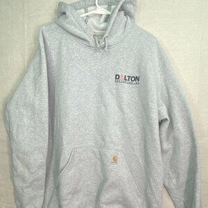Carhartt Hoodie XL Gray Original Fit Embroidered Dalton Protection Inc Logo